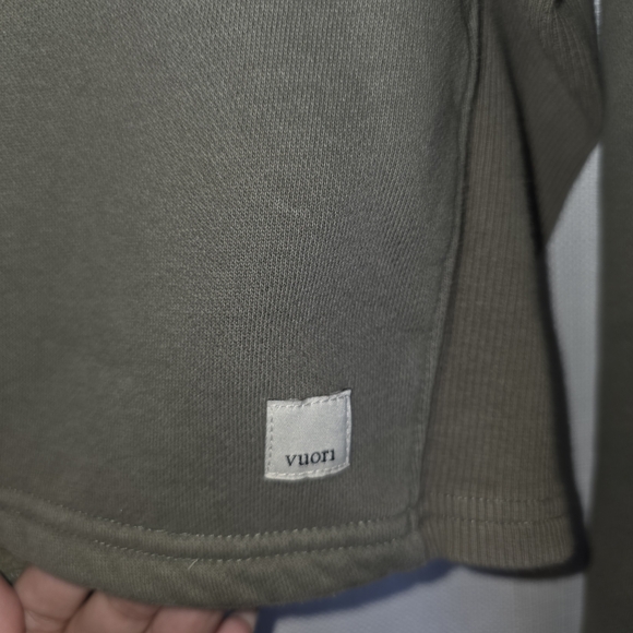 Vuori | L | Restore Crop Crew Pullover Long Sleeve Oregano Sweatshirt VW259 - Picture 4 of 12